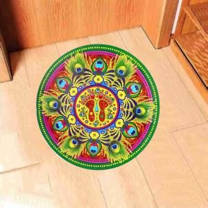 GNRC 30 cm Decorative Rangoli Sticker for Home ,office, pooja room ...