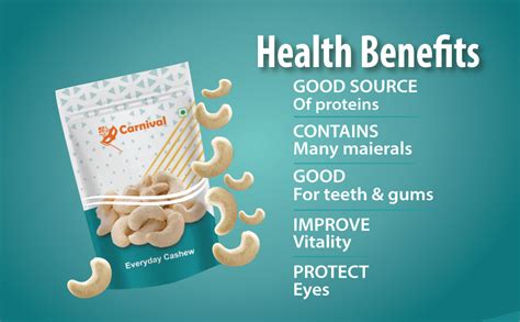 Carnival Everyday Whole Cashew 1kg | Raw Kaju | Nutritious, Delicious ...