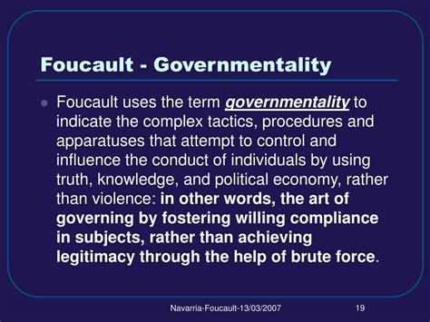 Foucault Governmentality