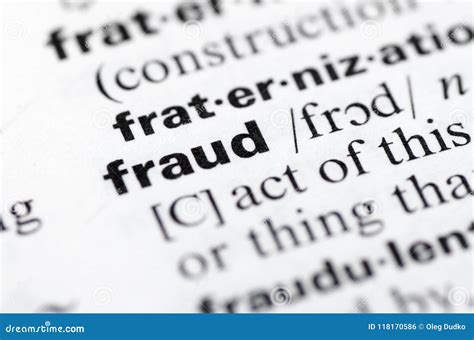 Close Up of Specific Word Fraud in a Dictionary Stock Photo - Image of ...