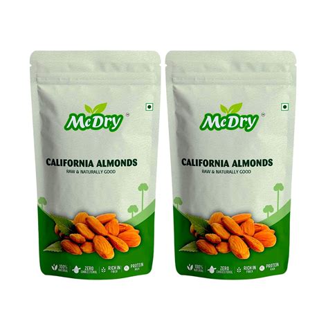 McDry Natural & Crunchy Premium Almonds, Nutritious & Delicious Nuts ...