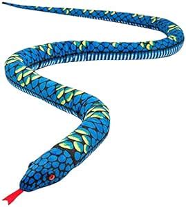 Buy kesehatan Plush Giant Snake, Realistic Stuffed Animal, Red Eyes Toy ...