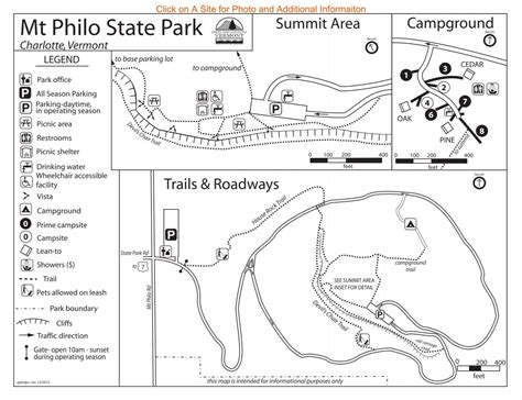 Mt. Philo State Park Interactive Campground Map & Guide