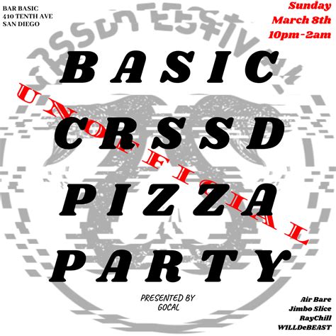 Free Unofficial After Party (with pizza) : r/crssdfest
