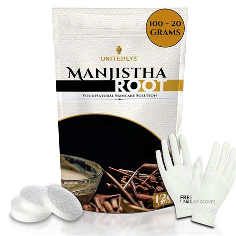 Unitedlys Organic Manjistha Root Sticks 120G with Gloves & Cotton Pads ...