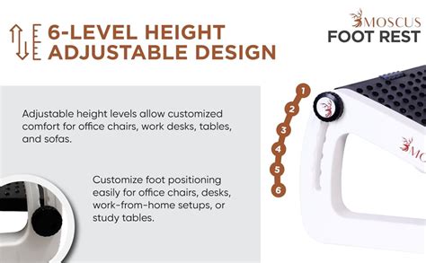 Moscus Ergonomic Footrest for Office Chair, Footrest Under Desk with ...