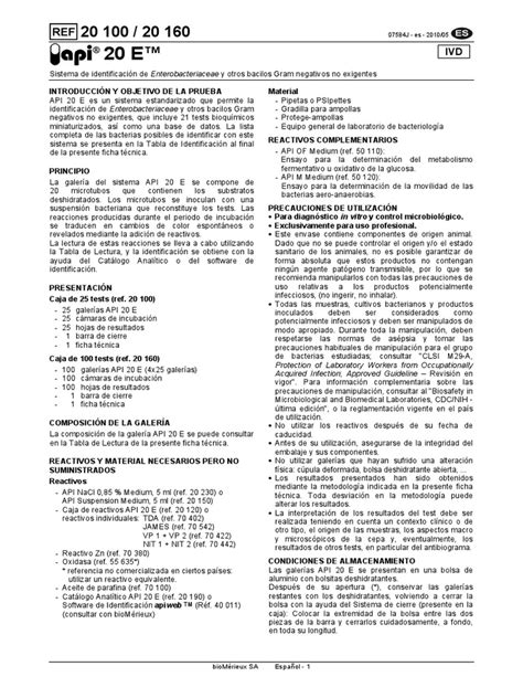 Image result for API 20E PDF