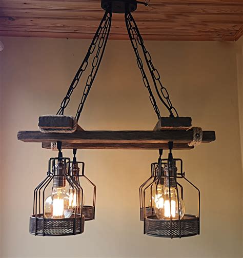 Rustic Light Fixture - Hanging Light - Rustic Lighting