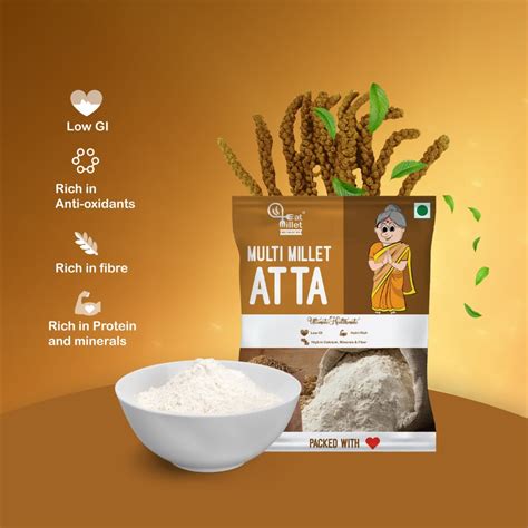 Multi Millet Atta 500 Gms | Gluten Free | 100% Naturally Organic ...