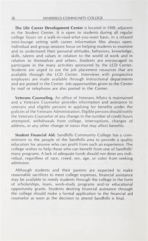 Sandhills Community College Course Catalog [1980-1982]