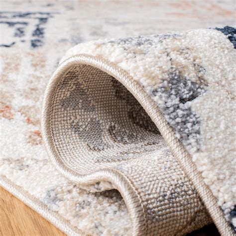 Safavieh Coppertone 4 X 6 (ft) Ivory/Navy Indoor Distressed/Overdyed ...