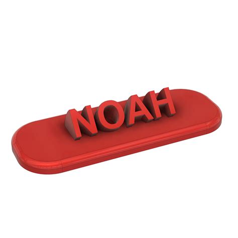 STL file Noah-Name tag 🎁・3D printer design to download・Cults