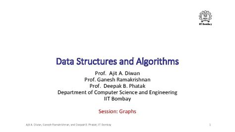Image result for Data Structures and Algorithms IIT Bombay Professor