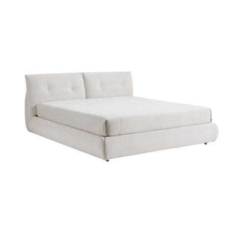 The Noah Bed - White Boucle Fabric only on Decure.in