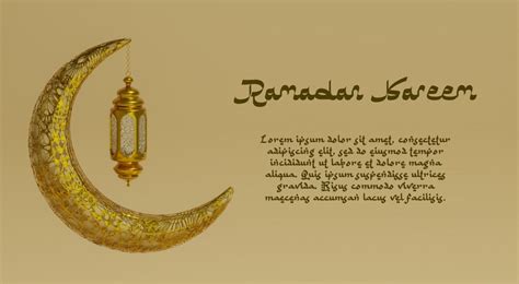 Psd a poster for ramadan with a lantern hanging from it. | Premium PSD