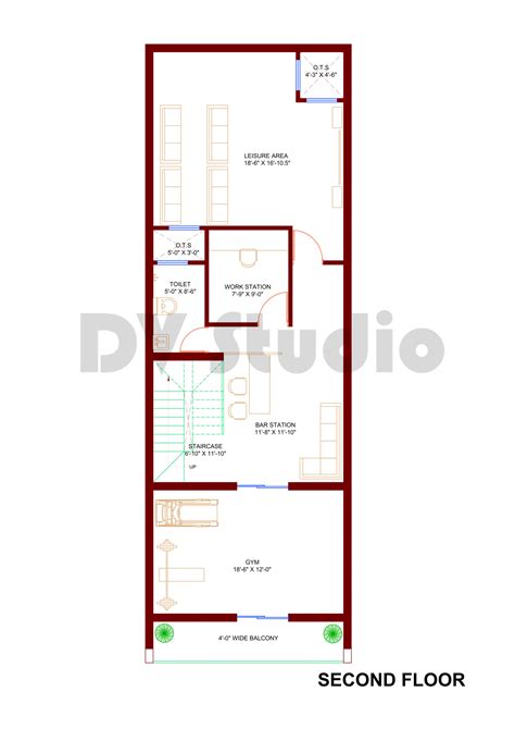 20X60 House Design Option 3 - DV Studio
