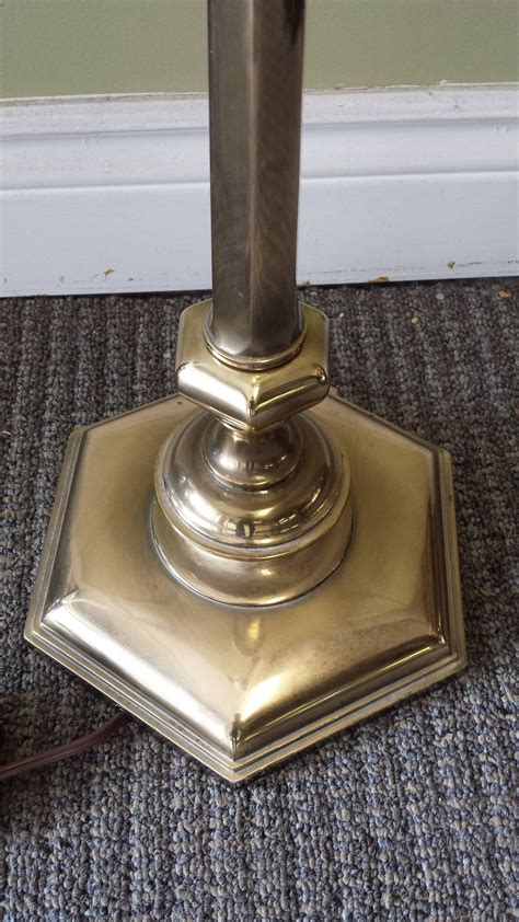 Stiffel Tri-Light Floor Lamp, Hexagon Base and Finished in Antiqued ...