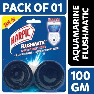 Harpic Flushmatic Twin In-Cistern Toilet Cleaner (Aquamarine) - 100 g ...