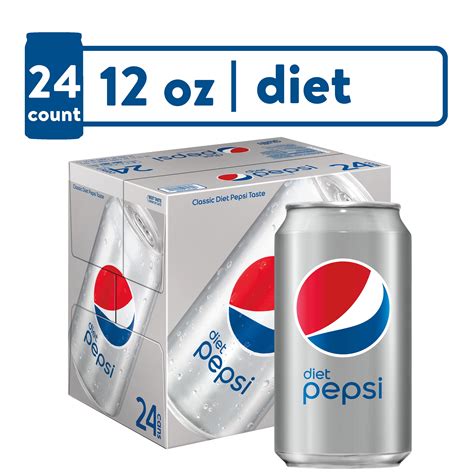Diet Pepsi Soda Pop, 12 fl oz, 24 Pack Cans - Walmart.com