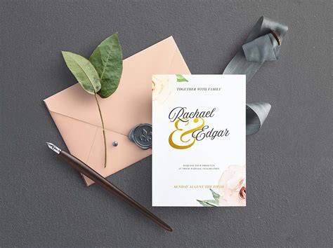 Free Wedding Stationery Mockup (PSD)