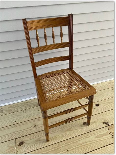 Vintage Mid Century Wooden Accent Chair Cane Seat Honey Comb | Etsy