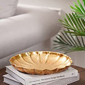 Buy Pure Home and Living Hammered Gold Plate (Large) Online at Low ...