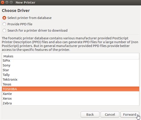 Linux Printer Installation 的图像结果