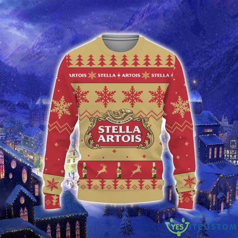 Stella Artois Beers Merry Christmas Men And Women 3D Ugly Christmas Sweater - YesItCustom