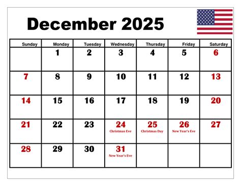 December 2025 Calendar Printable - MIT Printable