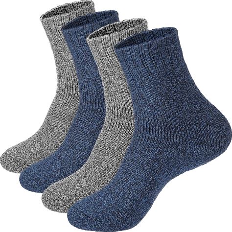 Men's Thermal Socks Mens Warm Wool Socks 2 Pairs Thick Wool Socks Mens ...