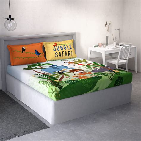 Buy Ddecor Cotton Double Bed Sheet Set with 2 Pillow Covers (254 CM X ...