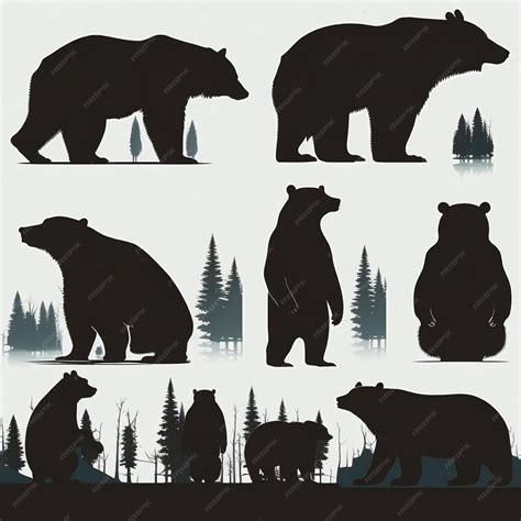 Silhouette Of Bears