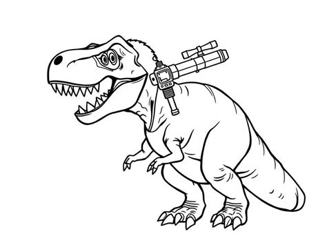 T-Rex Coloring Page - Free Printable Coloring Page