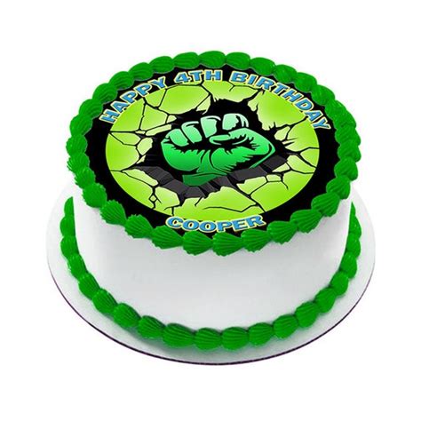 Delectable Hulk Photo Cake– Bloomsvilla