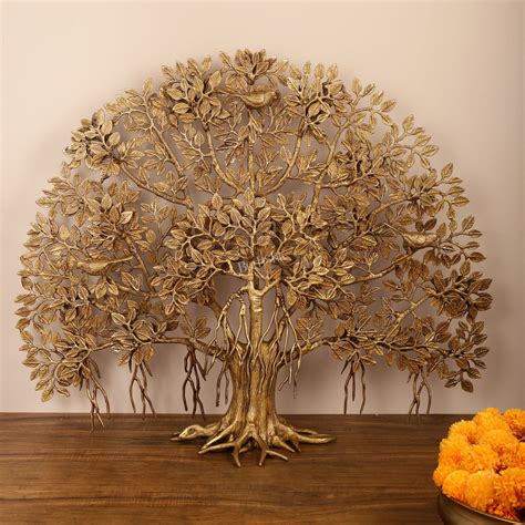Buy Brass Superfine Kalpavriksha Standing Tree 36 inch - Budhshiv.com