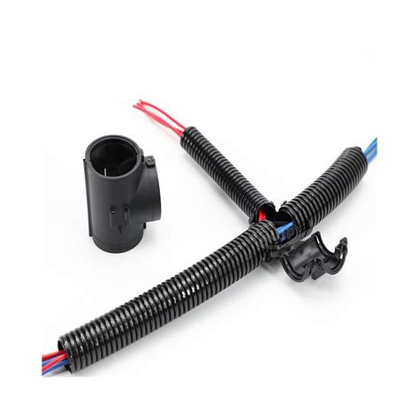 Buy PGFUN Wire Loom Tee Connector Openable Convolute Tubing T Fitting ...