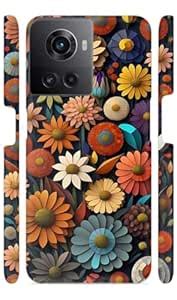 YAPZONE 3D Flowers Dark Designer Printed Hard Back Cover for Oneplus ...