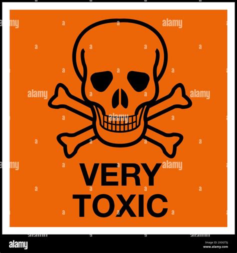 Hazardous Substances Identification Storage Area Marking Label Warning Symbol Very Toxic Stock ...