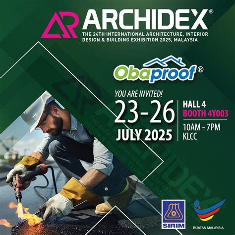? MARK YOUR CALENDAR! ?️ OBAPROOF @ ARCHIDEX 2025 – See You There ...