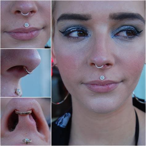 Examples of correct septum piercing placement, from Lynn at Icon : piercing