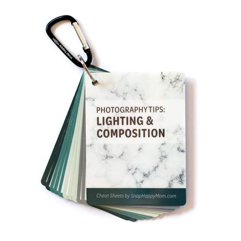 Photography Tips Composition And Lighting Cheat Sheet Cards Pocket ...