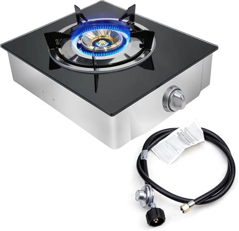 Amazon.com: Propane Gas Cooktop 1 Burners Gas Stove portable gas stove ...
