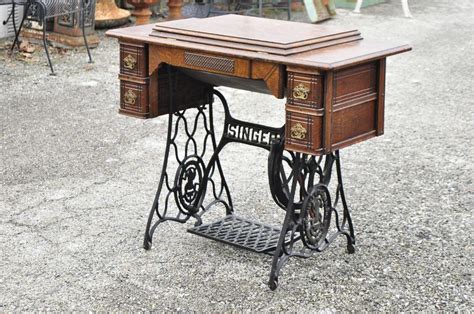 Antique Singer Sewing Machine Sphinx Model 127 Treadle Base at 1stDibs