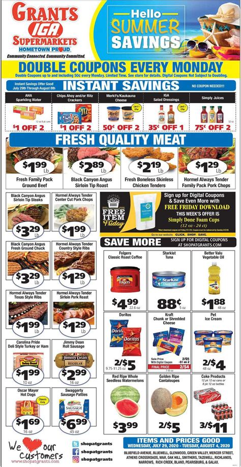 Grant's Supermarket Ad Circular - 07/29 - 08/04/2020 | Rabato