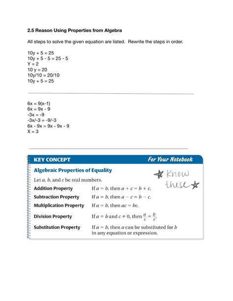 Image result for Reason Using Properties From Algebra