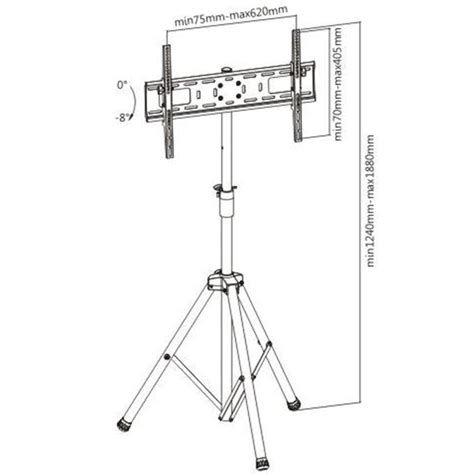 Tilting TV Mount With Portable Tripod Stand (TP01) - Rife Technologies