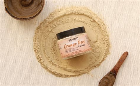 STAMIO Orange Peel Powder 100 gm for Face Pack, Skin Care, Mask, Wash ...
