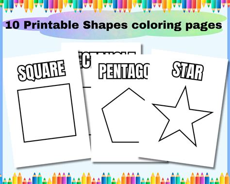 Image result for Shapes Color Sheets