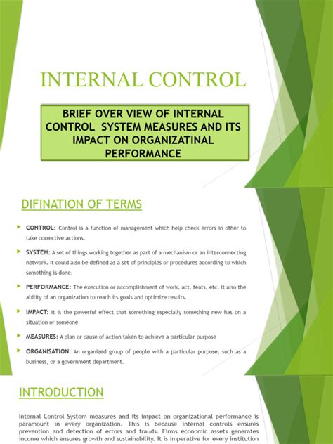 Internal Control System Tutorial Handouts 的图像结果