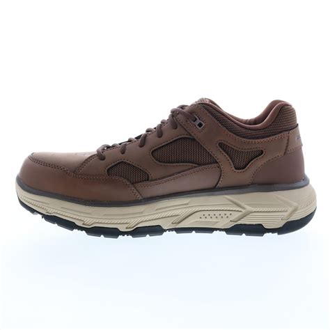 Skechers Work Relaxed Fit Max Stout Alloy Toe Mens Brown Athletic Shoe ...